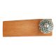 Sea Green Flower Ceramic Wooden Door Stopper